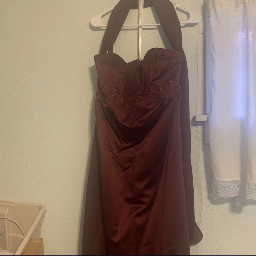 David’s bridal burgundy dress